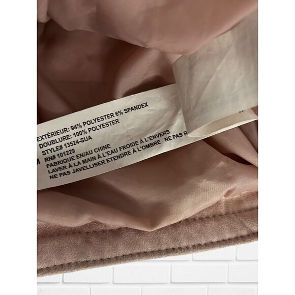 5/$25 Ashley Outerwear‎ Womens Size M Faux Suede Crop Jacket Pastel Pink - Picture 8 of 9